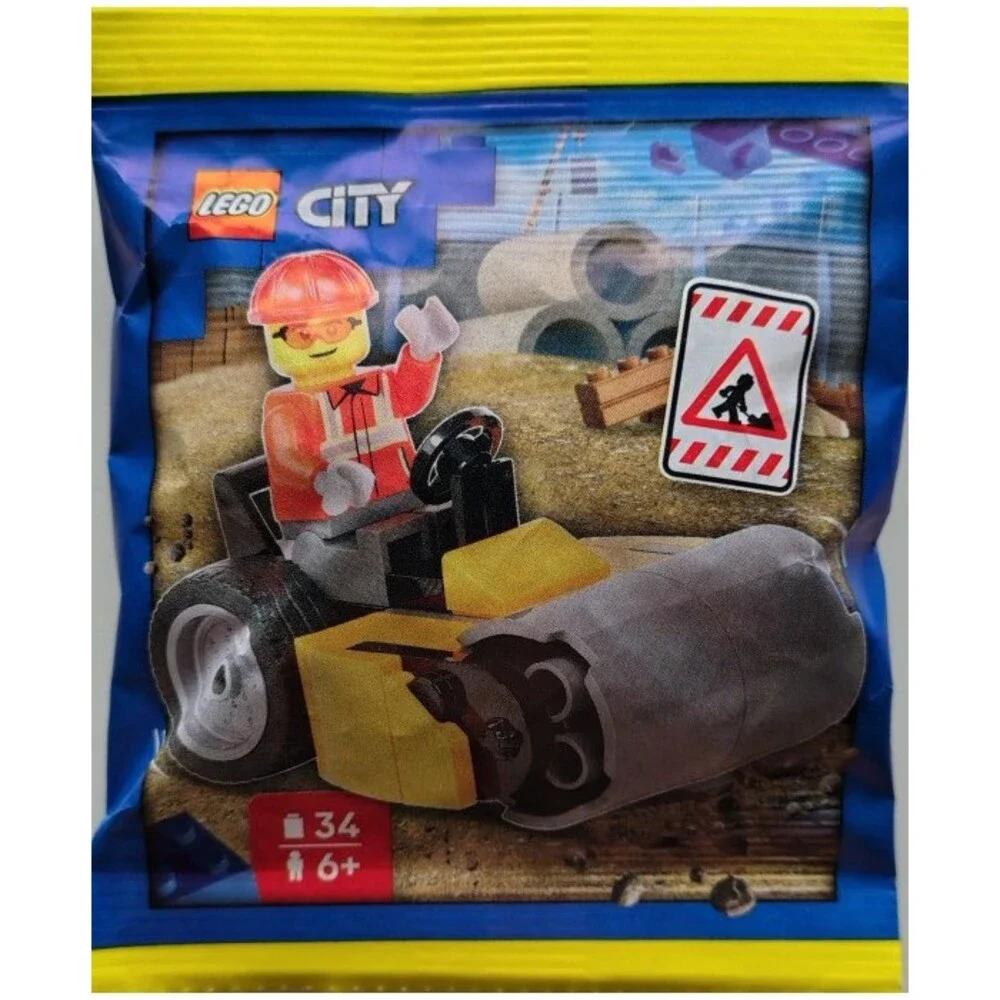 LEGO City Construction Worker with Roller Paper Bag L0002225 (SEALED)